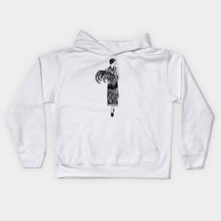 1920's woman Kids Hoodie